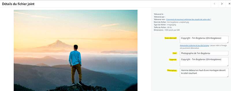 optimiser les images avec la Balise ALT